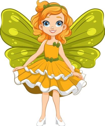 Fantasy Fairy Cartoon Character In Princess Party Vector Image