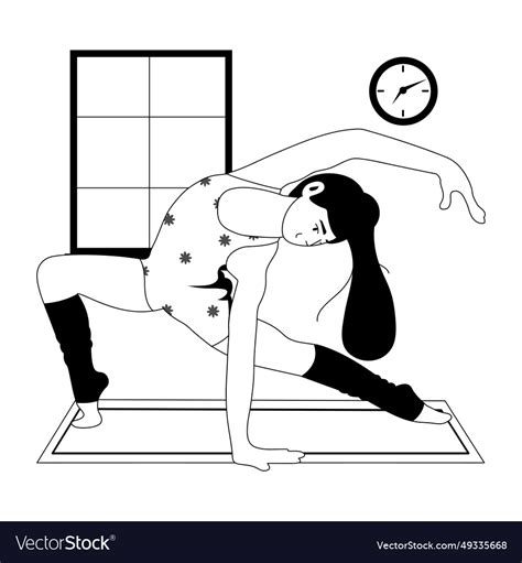 Stretching yoga Royalty Free Vector Image - VectorStock