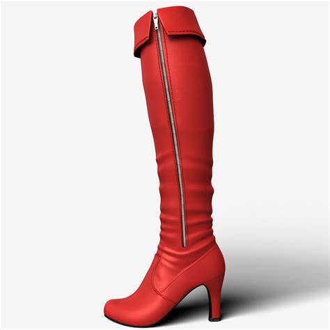 Female Boots 3d Model 9 Max Fbx Obj Unknown Free3d