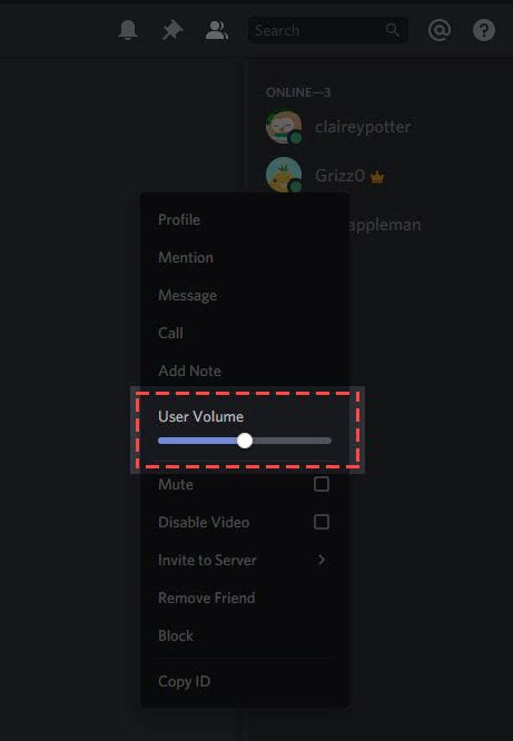 How Do I Adjust The Volume Level Of Individual Users In My Server
