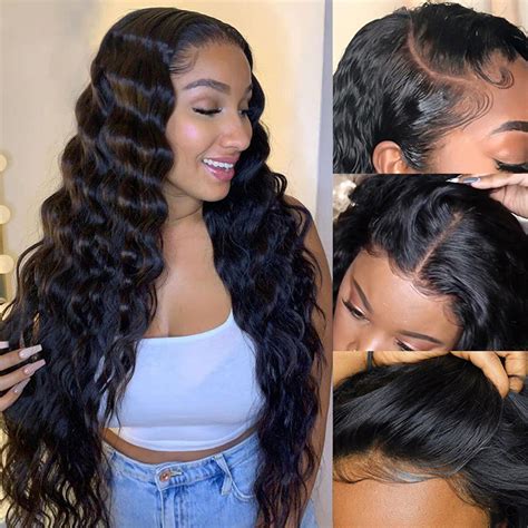 Brazilian Loose Deep Wave X Lace Front Human Hair Wigs Recool Hair