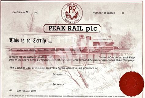 Peak Rail Shareholders Heritage Railway And Steam Train Rides