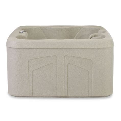LifeSmart LS Sand Person Plug And Play Square Hot Tub Spa With