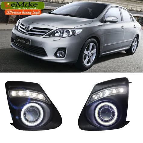 Eemrke Cob Angel Eyes Drl For Toyota Corolla Fog Lights H W Halogen