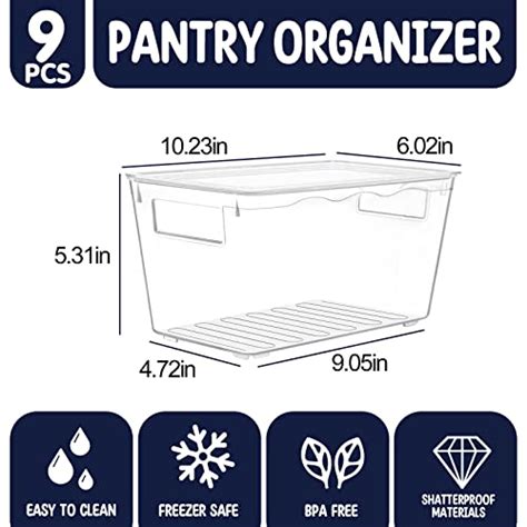 Plastic Storage Bin With Lids Esarora Stackable Clear Organizer Basket