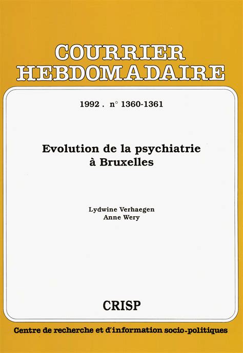 Évolution de la psychiatrie à Bruxelles Cairn info