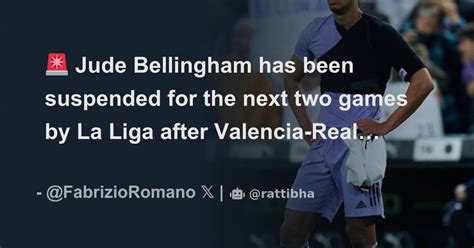 Jude Bellingham Has Been Suspended For The Next Two Games By La Liga