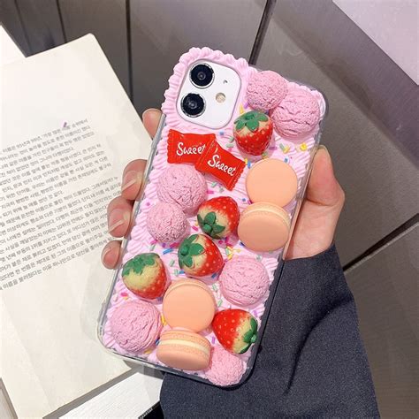 Decoden Phone Case Diy Kit Chocolate Strawberry Ice Cream Etsy