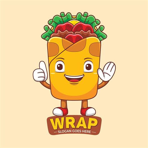 Wrap Mascot Logo Vector in Flat Design Style 2420303 Vector Art at Vecteezy