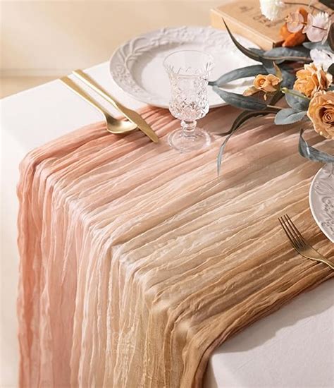 Amazon Vitalizart Cheesecloth Table Runner Ft Gauze Boho Rustic