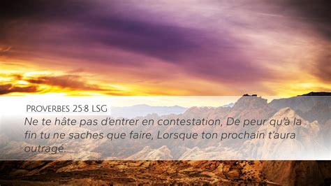 Proverbes 25 8 LSG Desktop Wallpaper Ne te hâte pas dentrer en