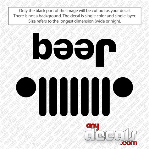 Beer Jeep Funny Decal Sticker - AnyDecals.com