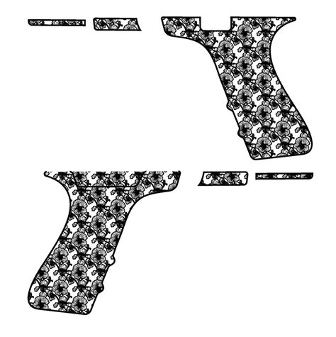 Laser Engraving Stippling Template For Glock Frame Pattern Left