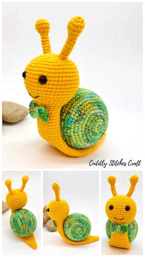 Amigurumi Snail Crochet Patterns P E N G U I N H O B B I E S