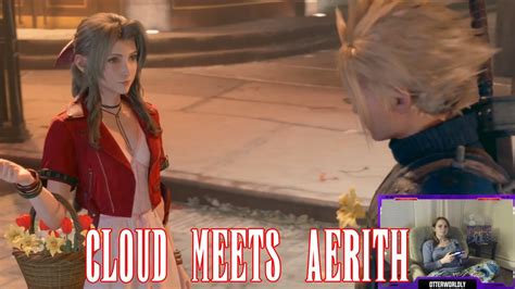 Final Fantasy Vii Remake Highlight Cloud Meets Aerith Youtube