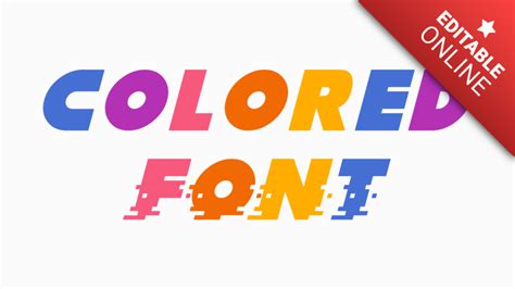 Colored Font | Text Effect Generator