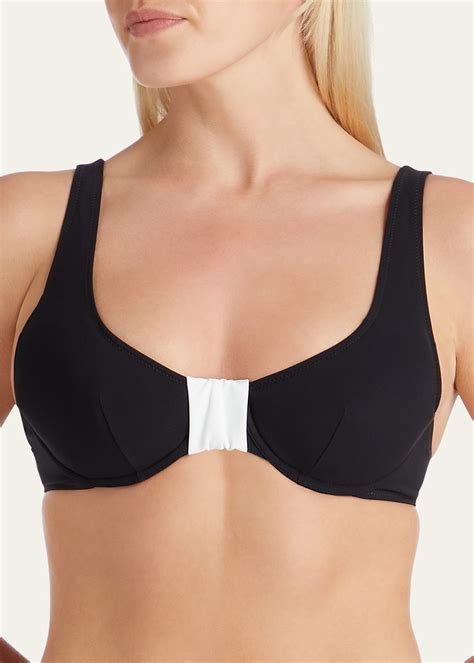 Valimare Antibes Colorblock Bikini Top Bergdorf Goodman