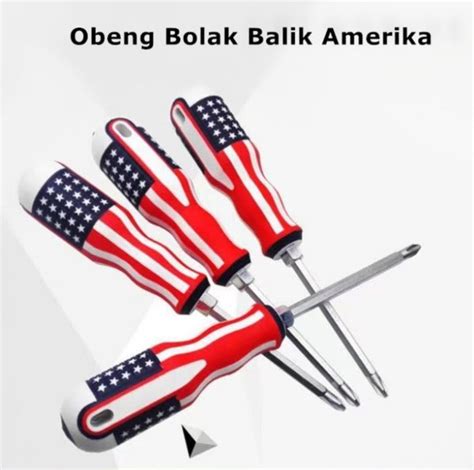 Jual Obeng Bolak Balik Amerika Inch Obeng Way Usa Gagang Karet Di