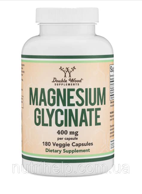 Double Wood Magnesium Glycinate / Магній гліцинат 180 капсул, ціна 875 ...