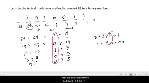 Binary Conversion Algorithm Explained Youtube