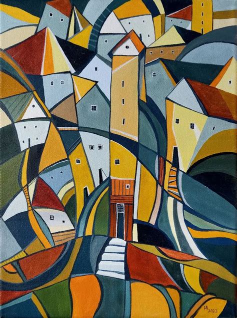 Lost In The City By Aniko Hencz Tricera Art Cubist Art Abstract