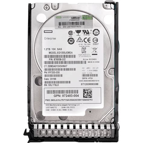 Hpe Enterprise Disco Duro Tb Hot Swap Sff Sas Gb S Rpm Con Hpe