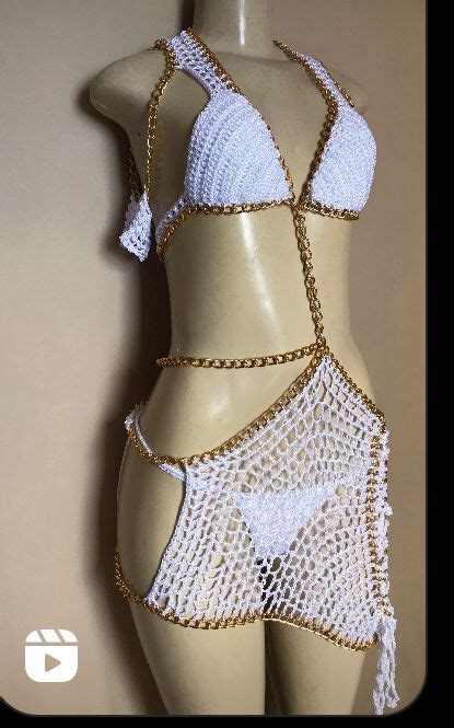 Best Woman Crochet Wedding Micro Bikini Set Pattern Only With Written Instruction And