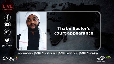 Sabc News On Twitter Live Thabo Besters Court Appearance T