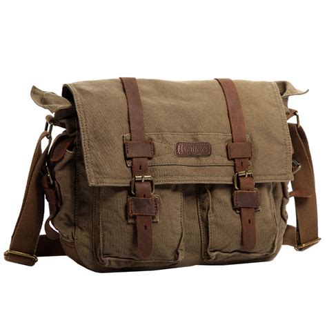 Messenger Satchel Shoulder Military Bag Canvas School Canvas Men's Vintage US | eBay