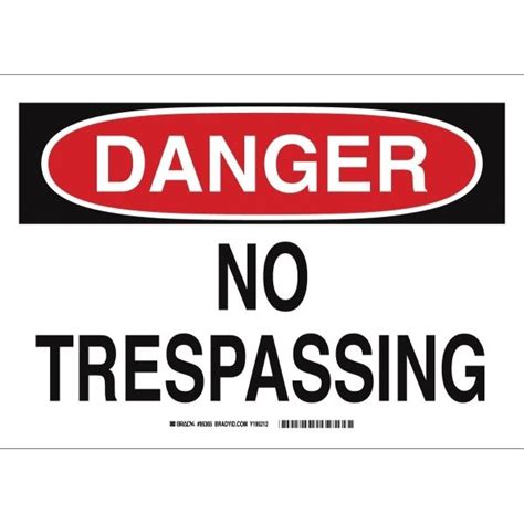 No Trespassing Sign Red Reflective 12 X 18 Hd Supply