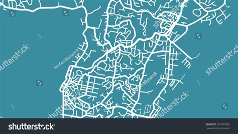 Vektor Stok Detailed Vector Map Suva Scale 130 Tanpa Royalti