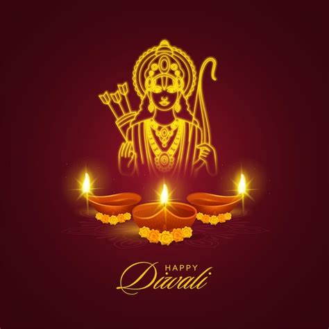 Premium Vector | Indian Light Festival Happy Diwali Festival with ...