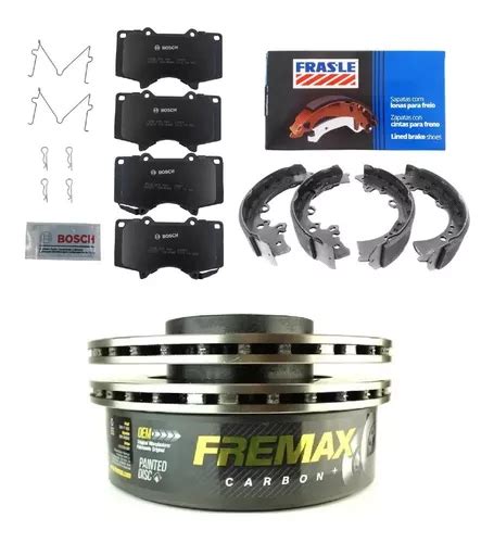 Kit Pastilhas Disco Lonas Freio Hilux Srv Sw4 2016 2017 2018