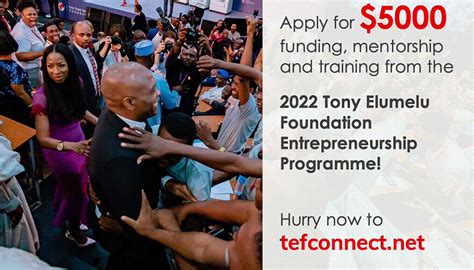 La Fondation Tony Elumelu Ouvre Les Candidatures Pour Son Programme D