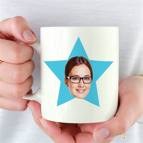 Face Star Mug Personalized The Office Star Mug Office Star Etsy