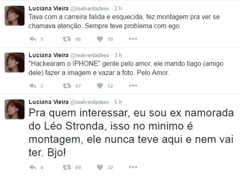 Suposta ex namorada de Léo Stronda afirma que nude é montagem
