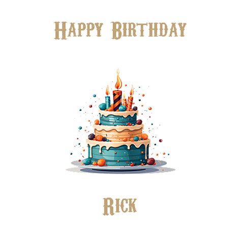 Happy Birthday Rick, Personal Custom Message transparent PNG - StickPNG