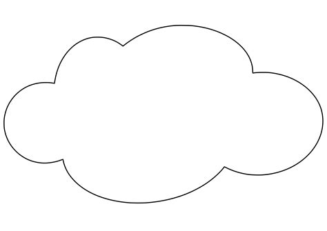 Shape Of Cloud Free Printable Papercraft Templates