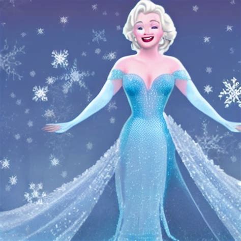 Krea Ai Marilyn Monroe As Elsa In Live Action Disney Froze