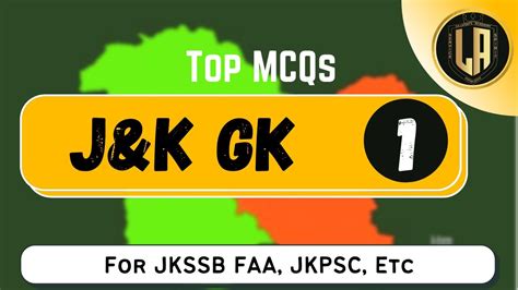 MCQ S On GK Of J K Part 1 JKSSB Exams JKPSI JKSSB FAA JKPSC YouTube