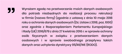 Klauzula Do Cv Wzór Skrócony I Rozbudowany Bananacv