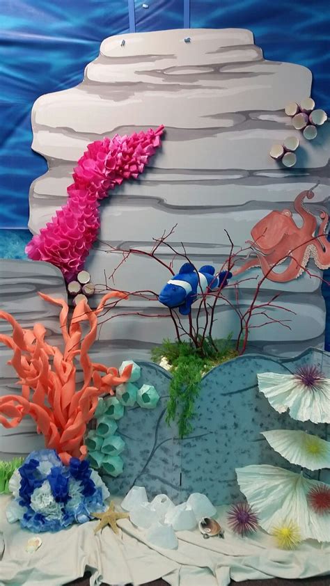 Coral Reef Scene Of Cardboard Paper And Pool Noodles At Bhcoc