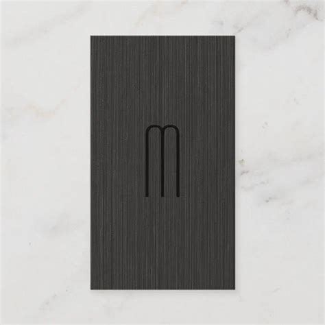 Monogram | Black Texture Business Card | Zazzle