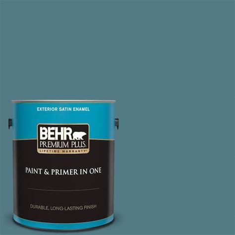 Behr Premium Plus Gal F Smokey Blue Satin Enamel Exterior