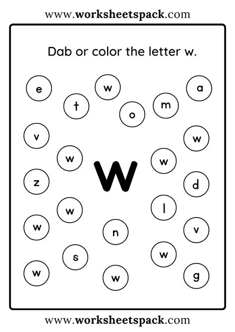 Free letter w printable worksheets pdf worksheetspack – Artofit