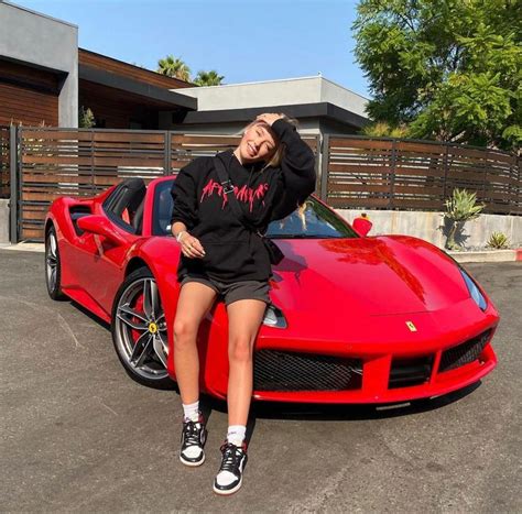 Corinna Kopf Posing For Instagram Picture With Ferrari Car Corinna