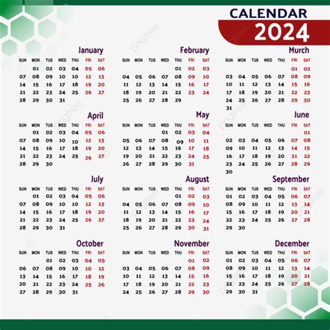 Desain Vektor Transparan Hd Kalender 2024 Lengkap Terbaik Kalender