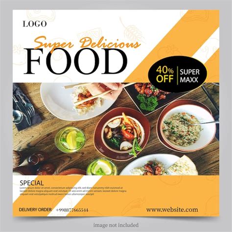 Premium Vector Food Poster Banner Template For Marketing Purposes