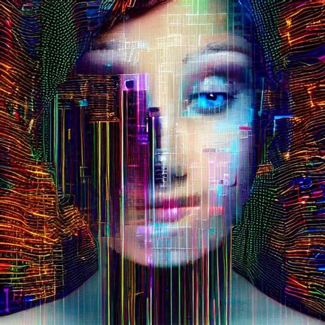 Woman Cyborg Led Display On Forehead Wires Stable Diffusion Openart