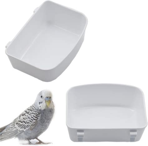 Yxmohala Pcs Baignoire Oiseaux Cage Mangeoire Oiseau Bain Petit